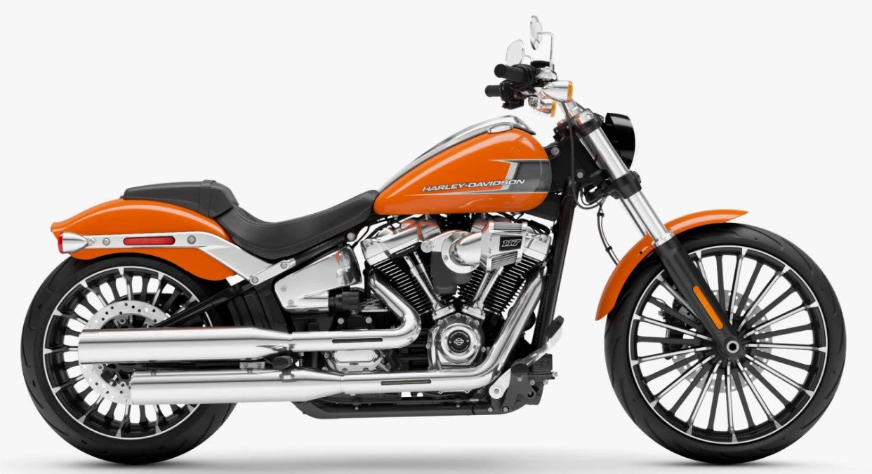 HARLEY DAVIDSON BREAKOUT 2018 on wards -> (with shortened pipes  )